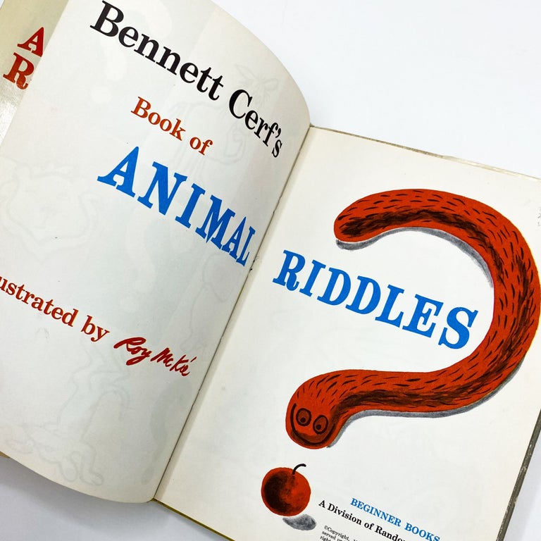 BENNETT CERF'S BOOK ANIMAL OF RIDDLES