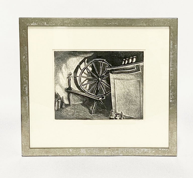 Limited Edition Lithograph of a Spinning Wheel
