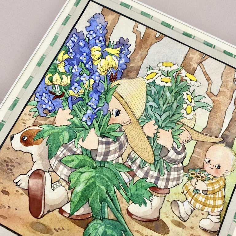Original art: Peek-A-Books Among the Flowers