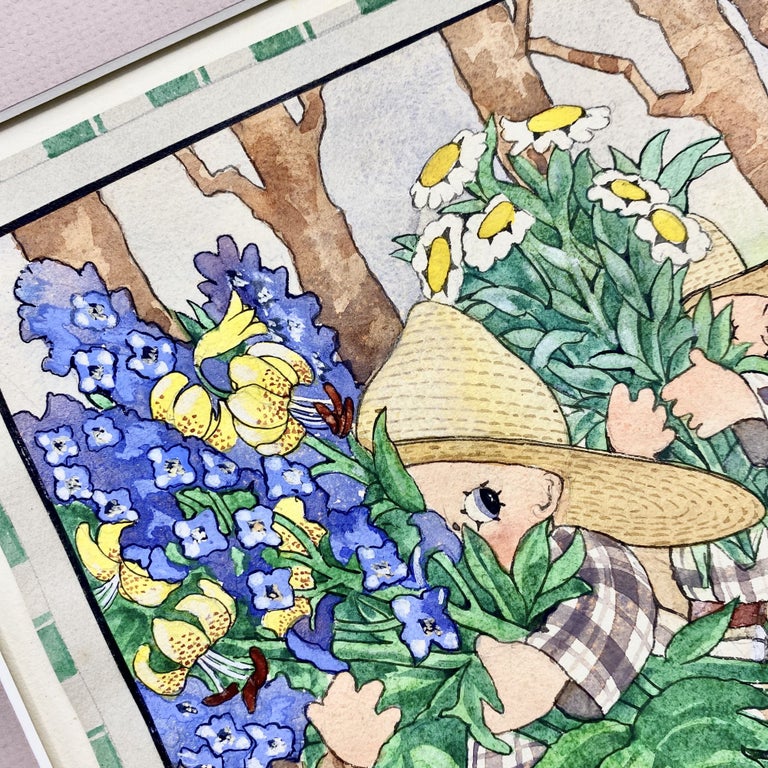 Original art: Peek-A-Books Among the Flowers