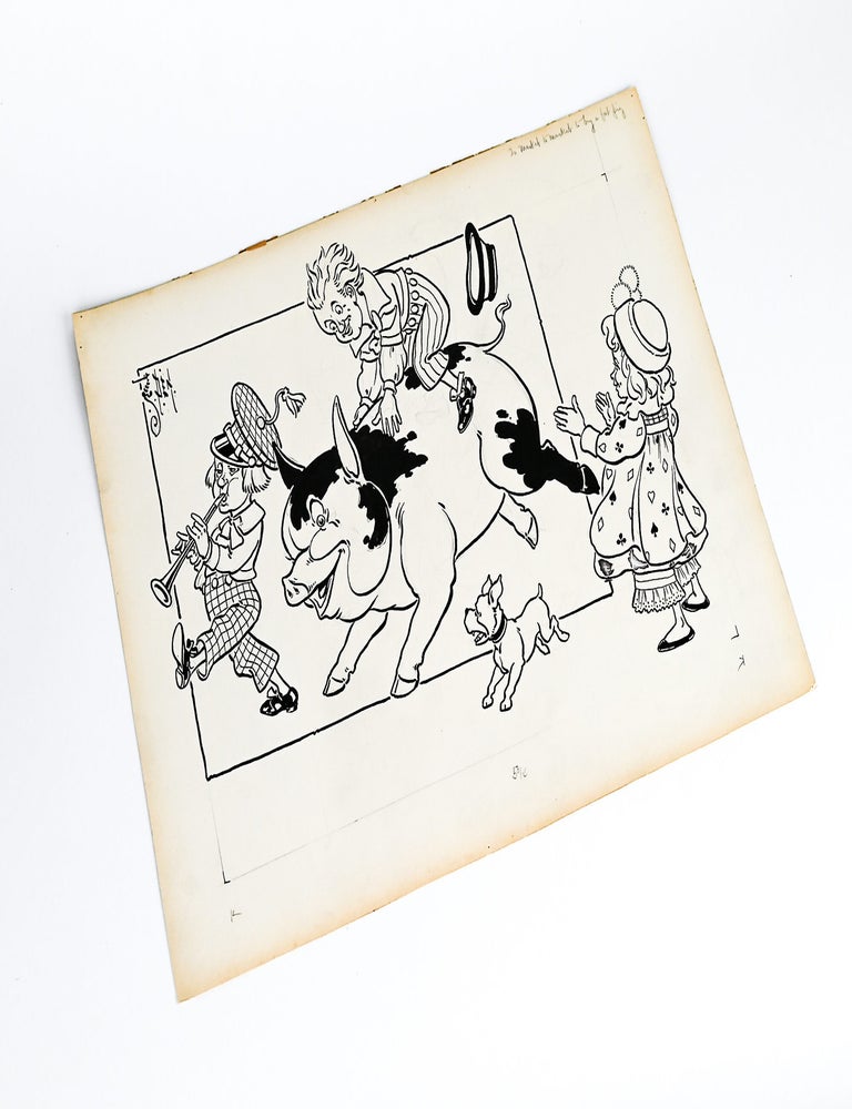 Original illustration: "To Market to Market to Buy a Fat Pig" from MOTHER GOOSE