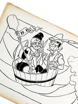 Item #31913 Original illustration: "Rubby Dub Dub Three Men in a Tub" from MOTHER...