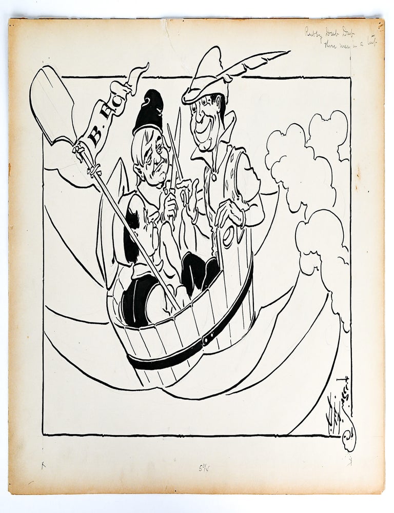 Original illustration: "Rubby Dub Dub Three Men in a Tub" from MOTHER GOOSE