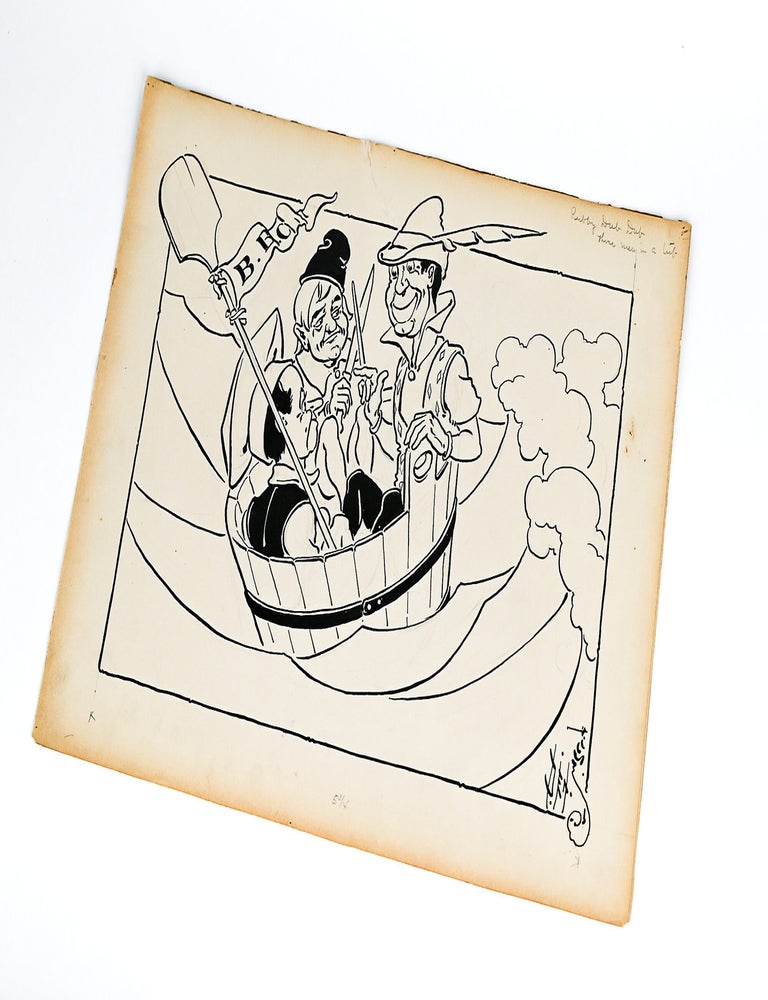 Original illustration: "Rubby Dub Dub Three Men in a Tub" from MOTHER GOOSE
