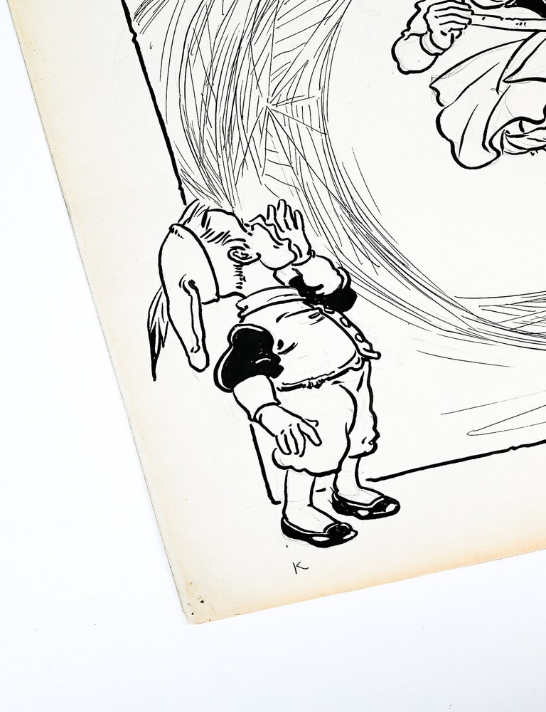 Original illustration: "There Was an Old Woman Tossed Up in a Basket" from MOTHER GOOSE