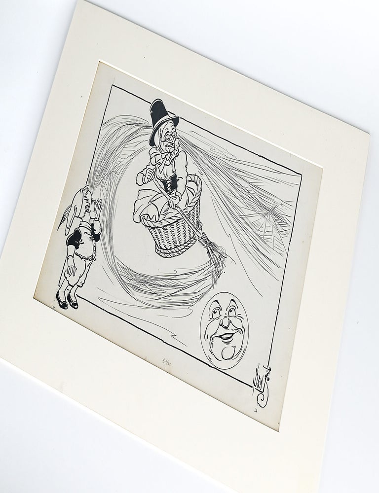 Original illustration: "There Was an Old Woman Tossed Up in a Basket" from MOTHER GOOSE