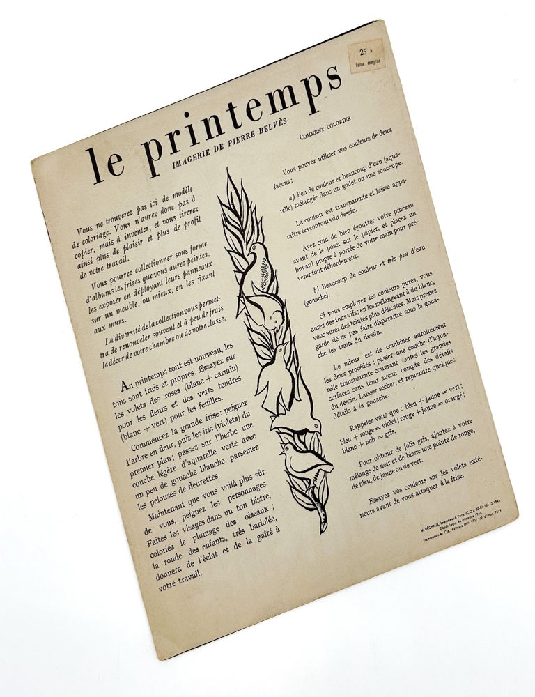 PRINTEMPS: UNE FRISE &Agrave; COLORIER