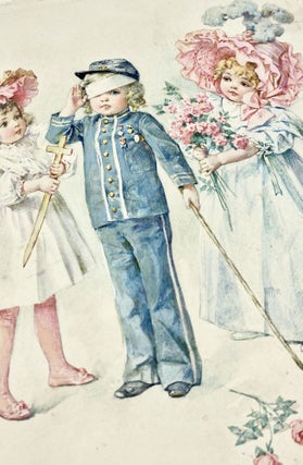 Original art: cover image for GALLANT LITTLE PATRIOTS. Maud Humphrey.