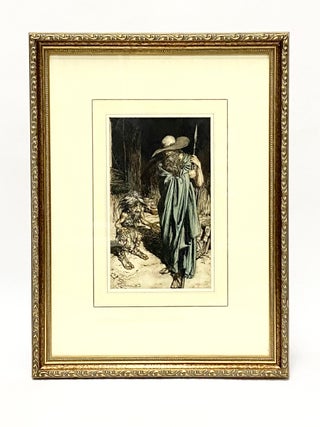 Original art from SIEGFRIED AND THE TWILIGHT OF THE GODS. Arthur Rackham, Richard Wagner.