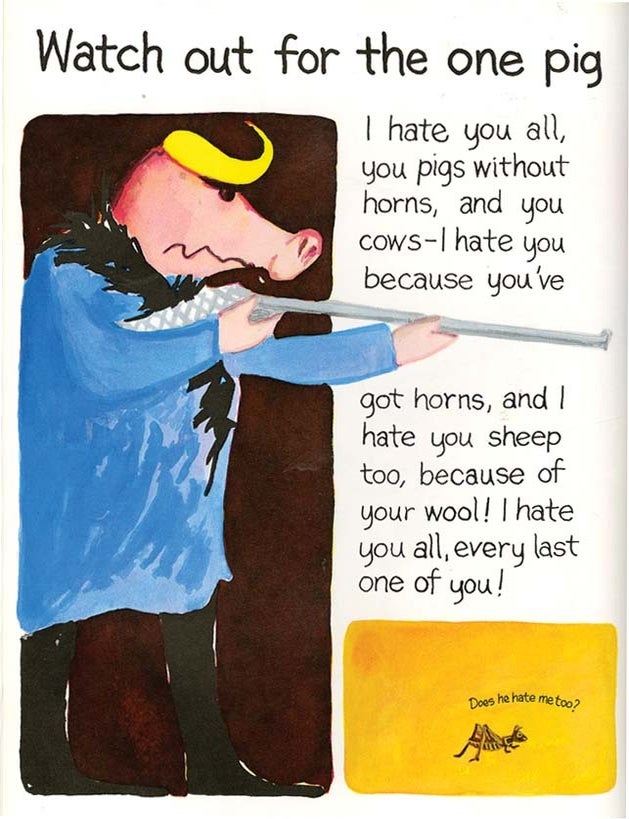 ONE PIG WITH HORNS