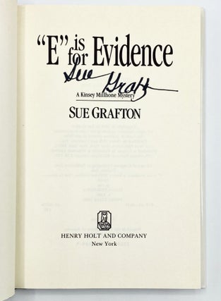 Item #39995 "E" IS FOR EVIDENCE. Sue Grafton