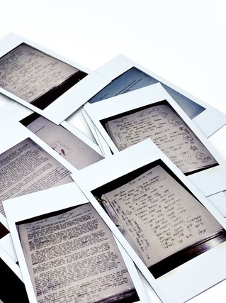 Collection of 19 Original Polaroids of Charles Bukowski Letters. Charles Bukowski, John Martin.