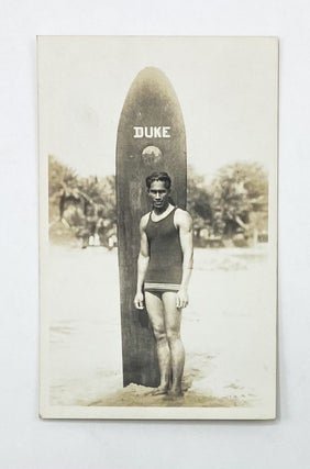 Item #40735 Original Real Photo Postcard of Duke Kahanamoku. Duke Kahanamoku