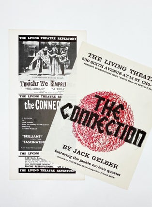 Two Flyers for the Original Living Theatre Production of THE CONNECTION. The Living Theatre, Jack Gelber.