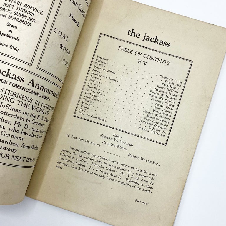 JACKASS: A Magazine of the Southwest