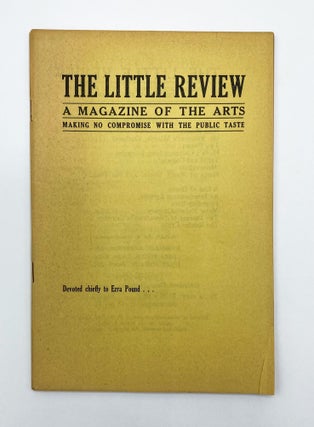 THE LITTLE REVIEW, Vol. V, No. 7. Margaret C. Anderson, Ezra Pound.