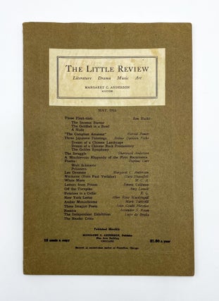 Item #41026 THE LITTLE REVIEW, Vol. III, No. 3. Margaret C. Anderson, Emma Goldman, Amy Lowell,...