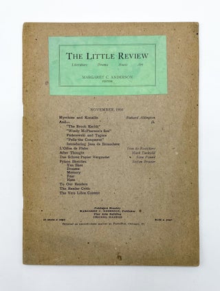 THE LITTLE REVIEW, Vol. III, No. 7. Margaret C. Anderson, Ezra Pound.