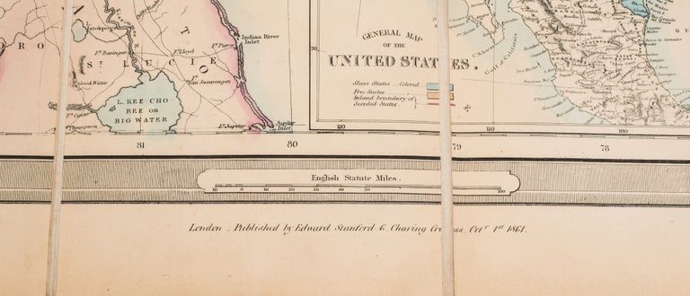 STANFORD'S MAP OF THE SEAT OF WAR IN AMERICA