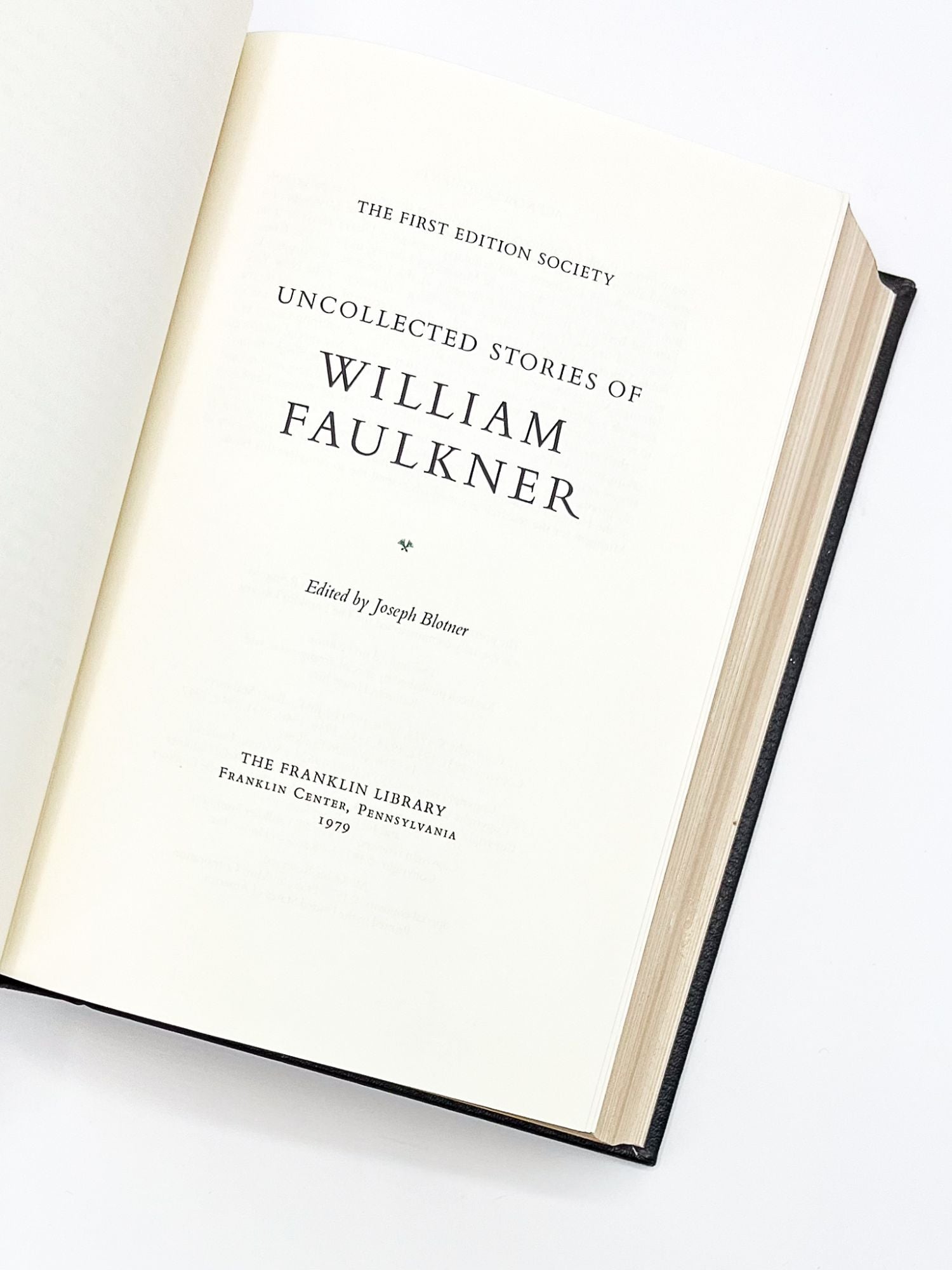 UNCOLLECTED STORIES OF WILLIAM FAULKNER by William Faulkner, Joseph Blotner  on Type Punch Matrix