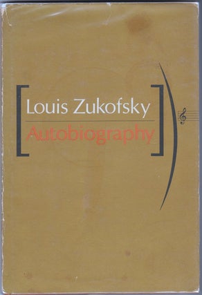 Item #41319 AUTOBIOGRAPHY. Louis ZUKOFSKY