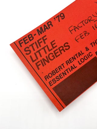 Item #41341 Promotional Flyer for Stiff Little Fingers 1979 UK Tour. Rough Trade, Stiff Little...