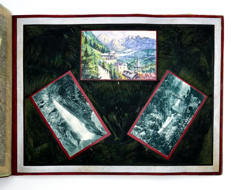 VYSOKE TATRY [Hand-Illuminated Travel Album of Souvenir Post Cards and Original Photographs of the Tatry Mountain Region of Czechoslovakia, Poland, and Hungary]