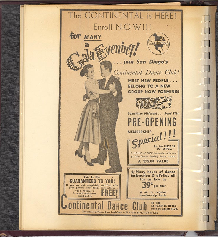 Photo Album Scrapbook of The Continental Dance Club
