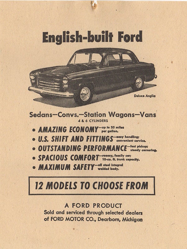 U.S. Sales and Marketing book for English Ford