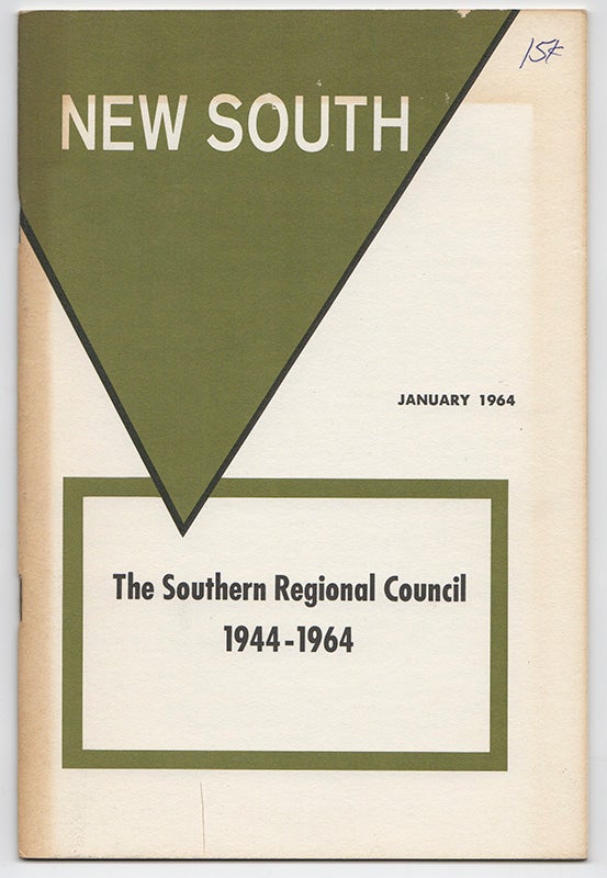 Item #41532 NEW SOUTH: Volume 19, Number 1; January 1964 [The Southern Regional Council: 1944-1964]. Southern Regional Council.