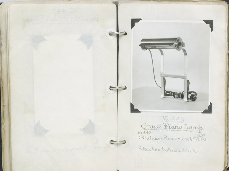 Manuscript Photo Catalogue of Light Fixture Manufacturer
