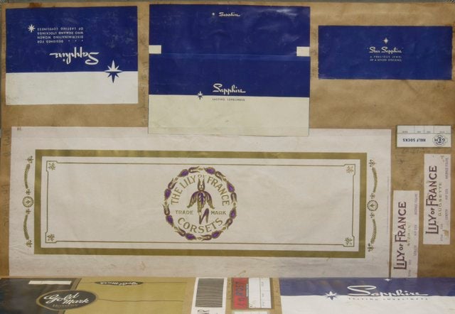 [Large Scrapbook Archive of Undergarment Packaging Samples from Consolidated Lithographing Corporation]