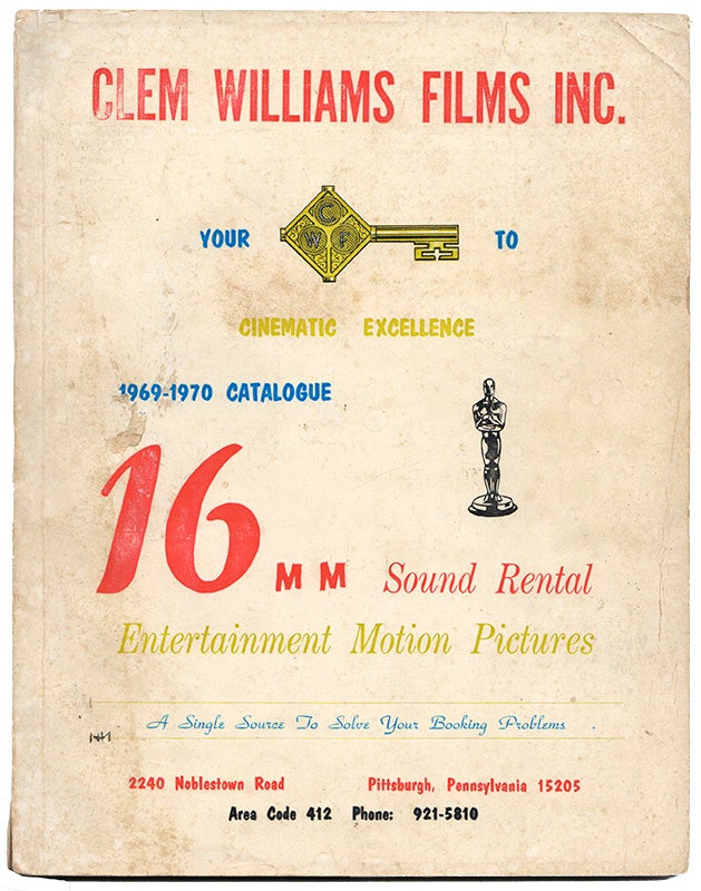 Item #41617 1969-1970 RENTAL CATALOGUE: 16mm Sound Recreational Motion Pictures [Cover Title]