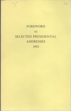 SELECTED PRESIDENTIAL ADDRESSES 1965. Lyndon Baines JOHNSON.