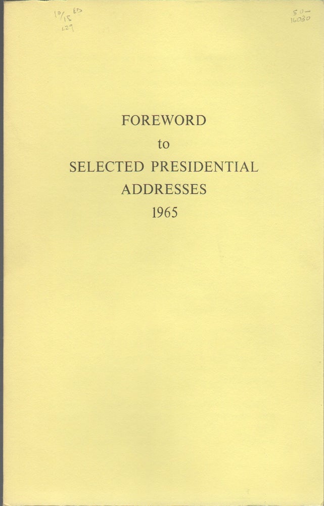 Item #41731 SELECTED PRESIDENTIAL ADDRESSES 1965. Lyndon Baines JOHNSON.