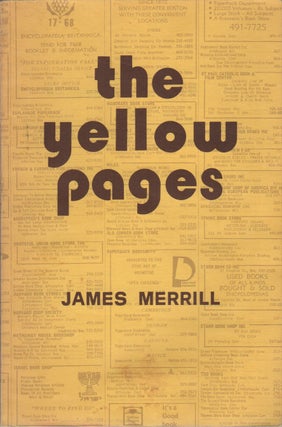 Item #41772 THE YELLOW PAGES: 59 Poems. James MERRILL