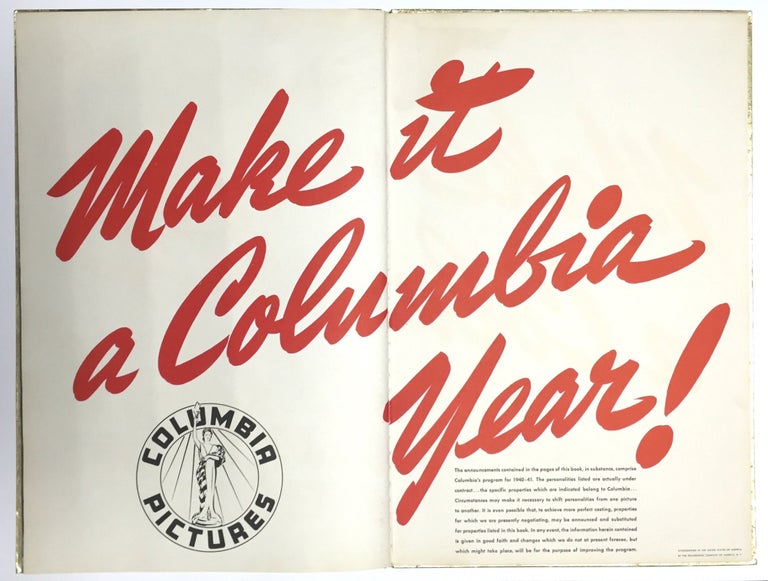 EXCITEMENT IN ENTERTAINMENT: Columbia's Theme Song for 1940-1941