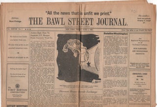 THE BAWL STREET JOURNAL - Vol. 38 No. 1 - June 4, 1965. The Bond Club of New.