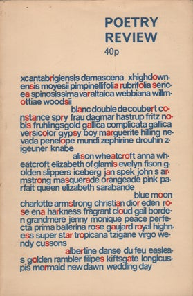 POETRY REVIEW - Vol. 64 No. 1 - Spring 1973. Eric MOTTRAM.