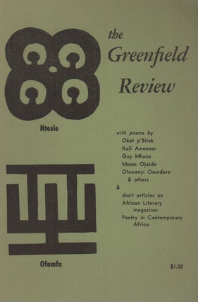 THE GREENFIELD REVIEW - Vol. 1 No. 4. Joseph III BRUCHAC.
