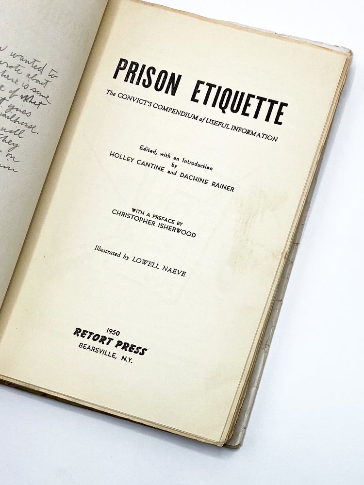 PRISON ETIQUETTE: The Convict's Compendium of Useful Information