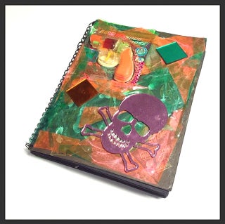 Original Handmade Artist's Book of Collages & Assemblages. Outsider Books, "T" / Tiziana.