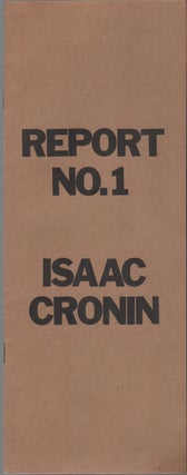 REPORT NO. 1. Isaac CRONIN.