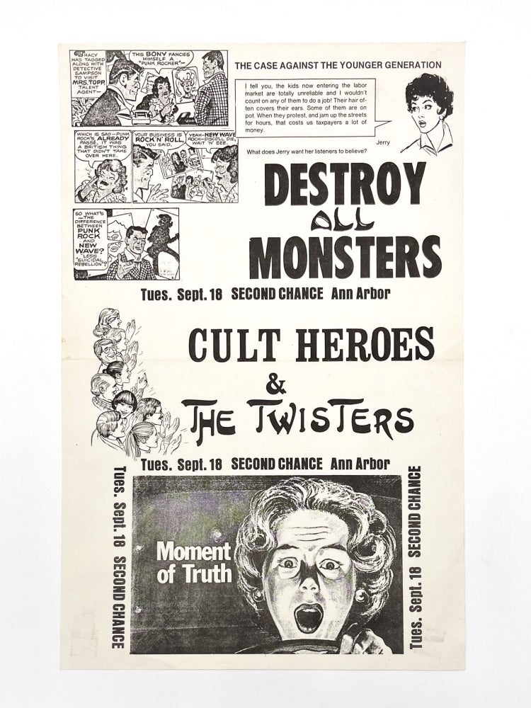 Concert Poster : DESTROY ALL MONSTERS [,] CULT HEROES & THE TWISTERS