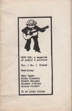 WEST END: A Magazine of Poetry & Politics - Vol. 1 No. 1 Winter 1971. John CRAWFORD, Allen Ginsberg.