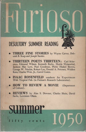 FURIOSO - Vol. 5 No. 3 - Summer 1950. Reed WHITTEMORE, Jackson Mac.