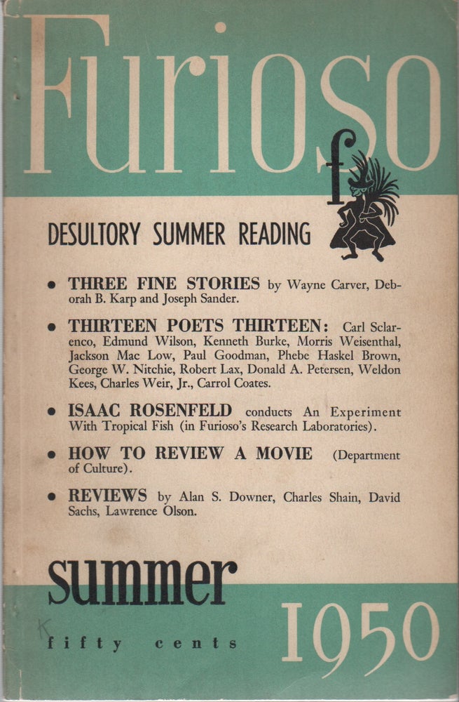 Item #43175 FURIOSO - Vol. 5 No. 3 - Summer 1950. Reed WHITTEMORE, Jackson Mac Low, Contributor.