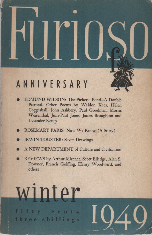 Item #43177 FURIOSO - Vol. 4 No. 1 - Winter 1949. Reed WHITTEMORE, John Ashbery.