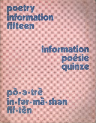 POETRY INFORMATION - Number 15 - Summer 1976. Peter Hodgkiss.