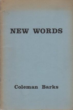 Item #43244 NEW WORDS. Coleman BARKS